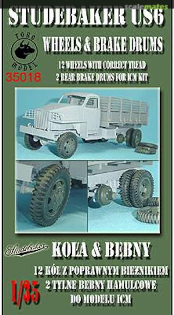 Boxart Studebaker US6 Wheels & Brake Drums 35018 ToRo Model