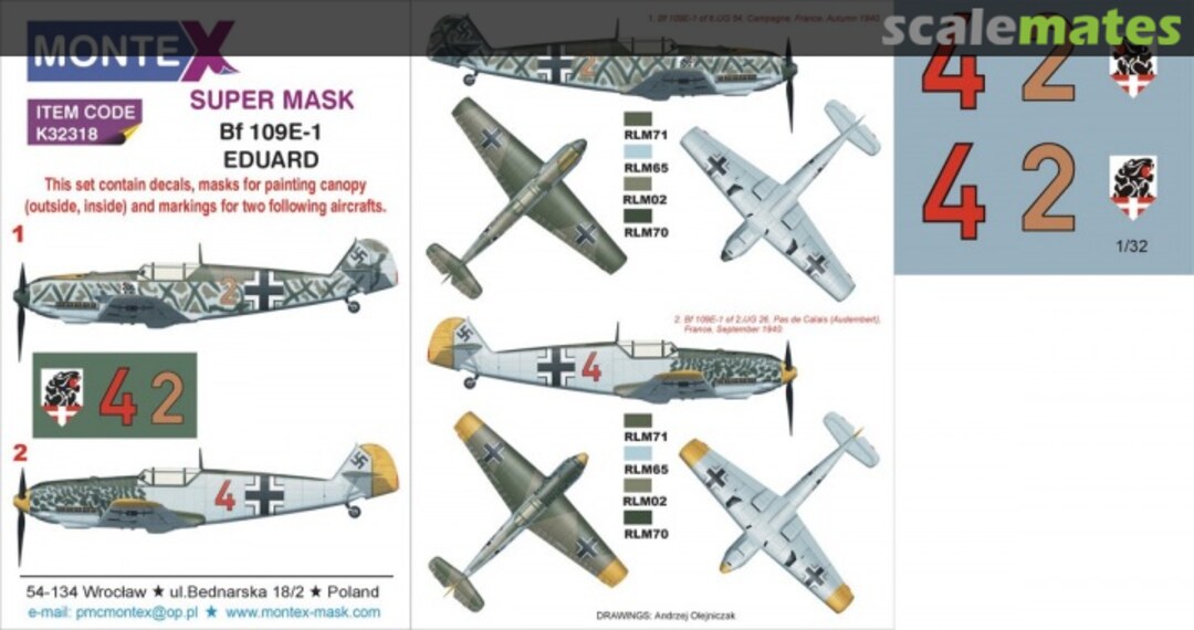 Boxart Bf 109E-1 K32318 Montex