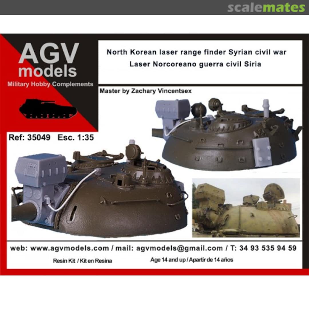 Boxart North Korean laser range finder Syrian civil war (for T55 Tamiya kit.) 35049 AGV Models