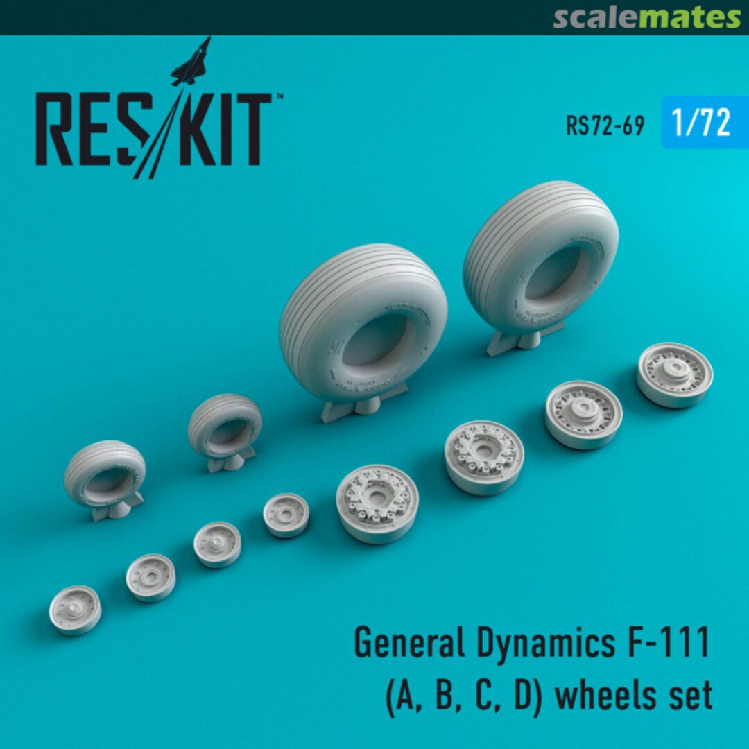 Boxart General Dynamics F-111 (A, B, C, D) wheels set RS72-0069 ResKit