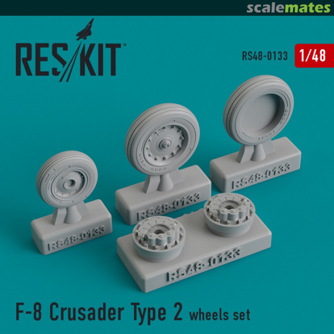 Boxart F-8 Crusader Type 2 wheels set RS48-0133 ResKit