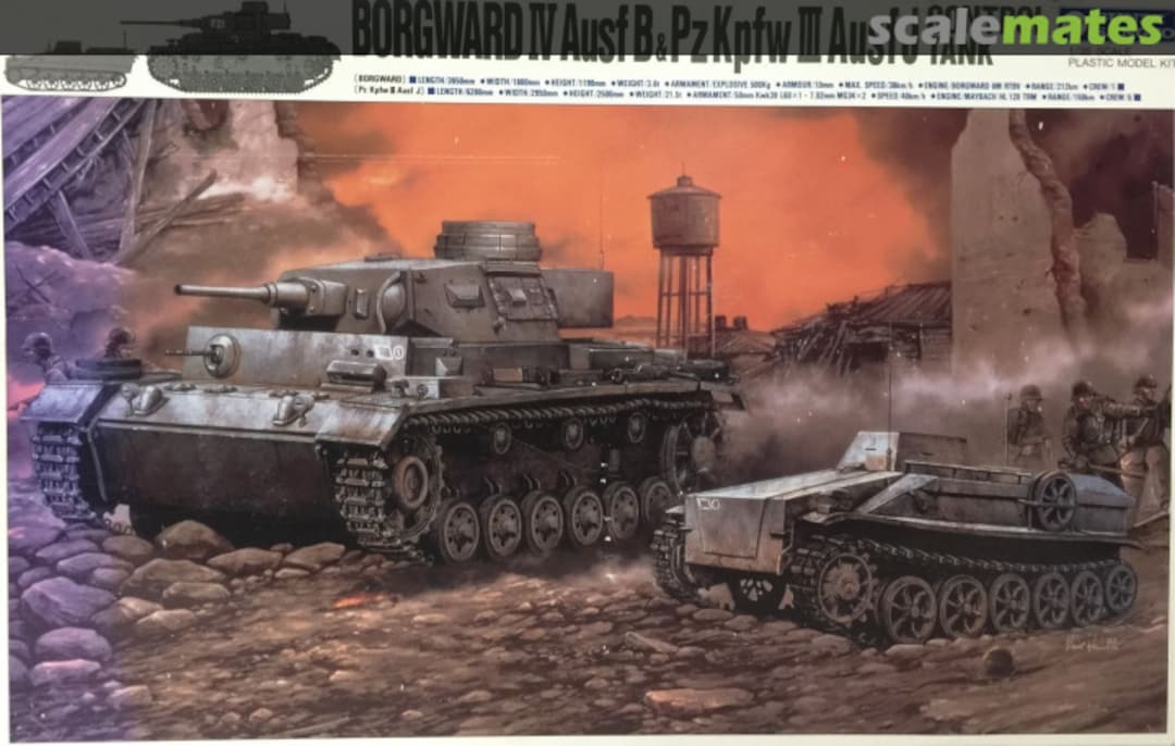 Boxart Borgward IV Ausf B & PzKpfw III Ausf J Control Tank G-788 Gunze Sangyo