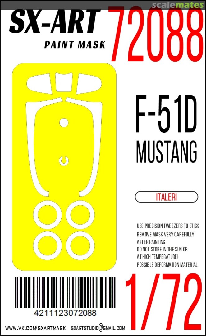 Boxart F-51D Mustang masks 72088 SX-Art