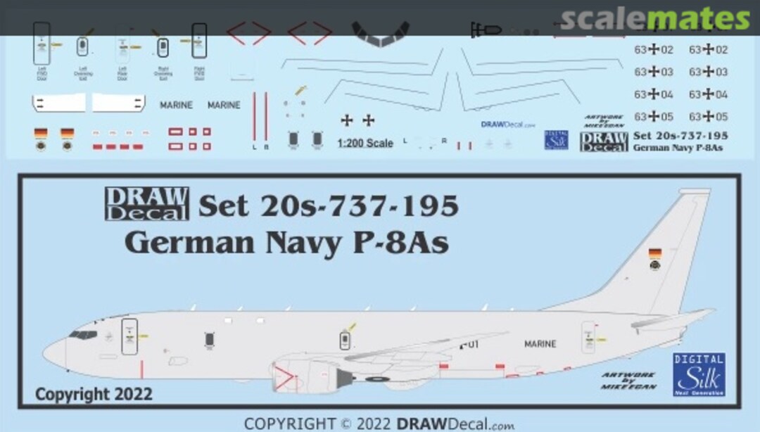 Boxart German Navy P-8 Poseidons 20-737-195 Draw Decal