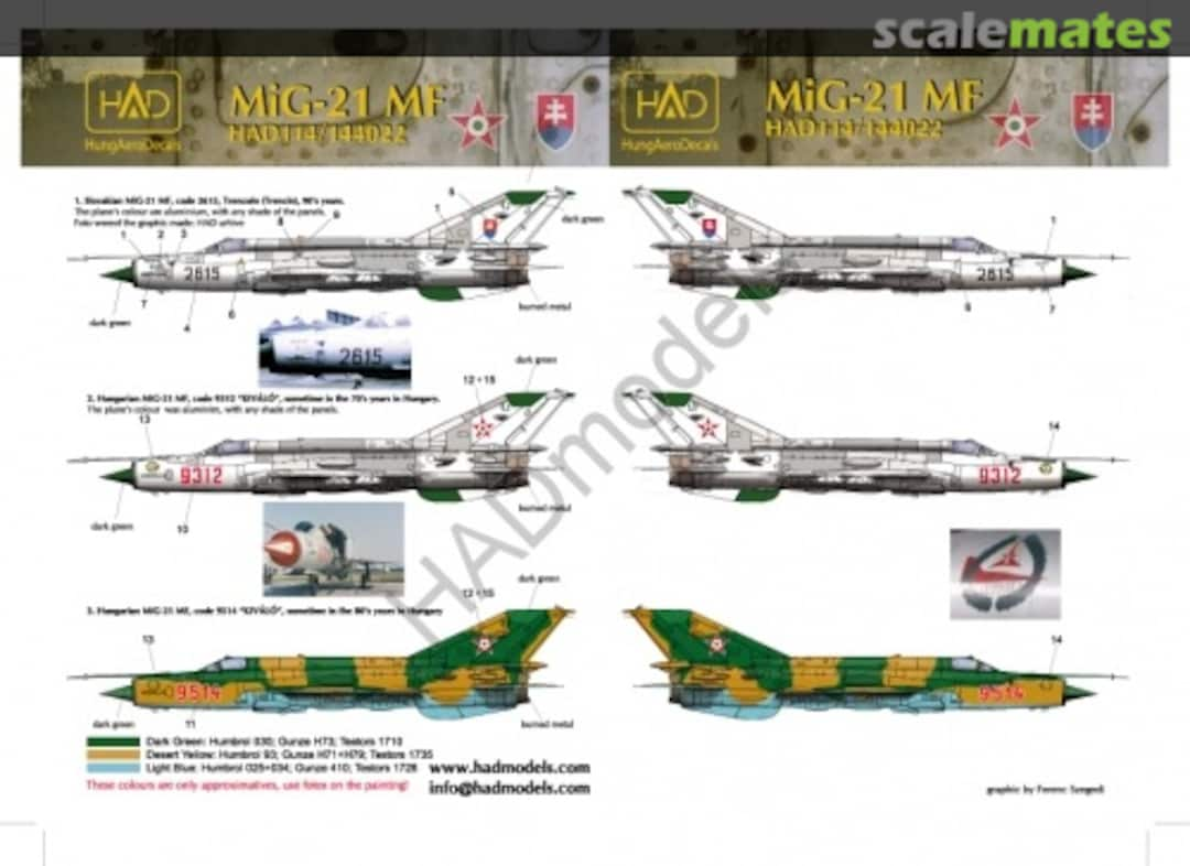 Boxart MiG-21 MF 48114 HungAeroDecals