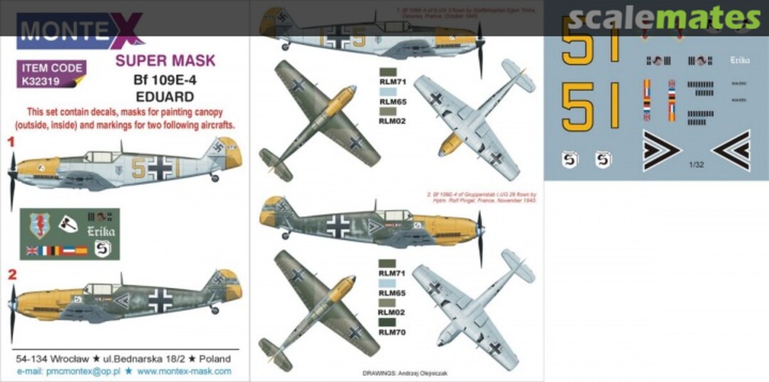 Boxart Bf 109E-4 K32319 Montex