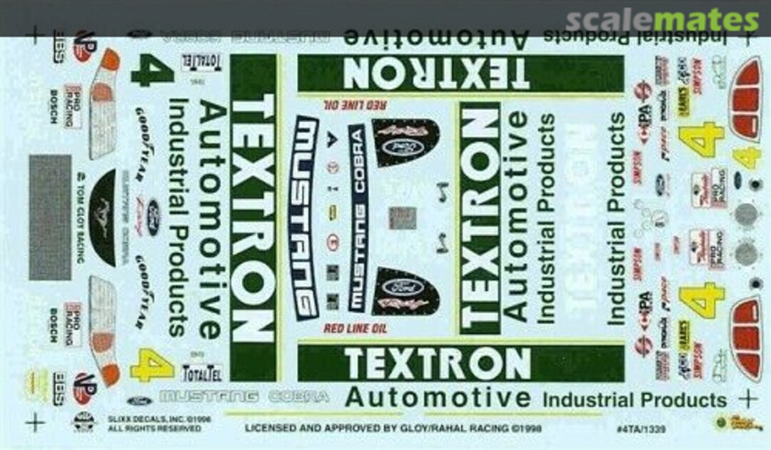 Boxart '97 #4 TEXTRON TRANS-AM MUSTANG 1339/4TA Slixx Decals