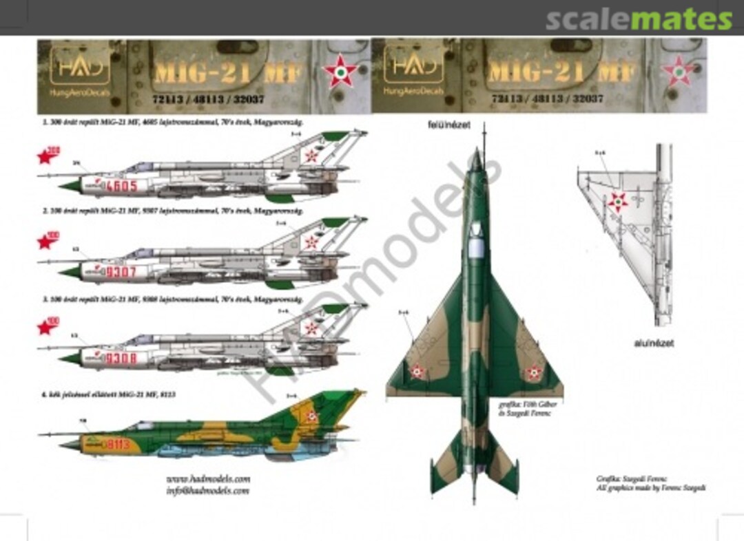 Boxart MiG-21 MF 48113 HungAeroDecals