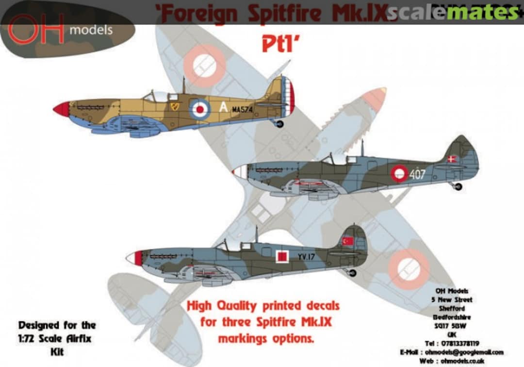 Boxart 'Foreign Spitfire Mk.IXs Pt1' OHM-72004 OH Models