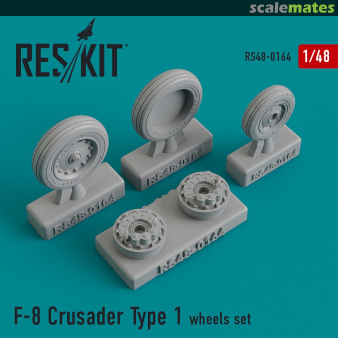 Boxart F-8 Crusader Type 1 wheels set RS48-0164 ResKit