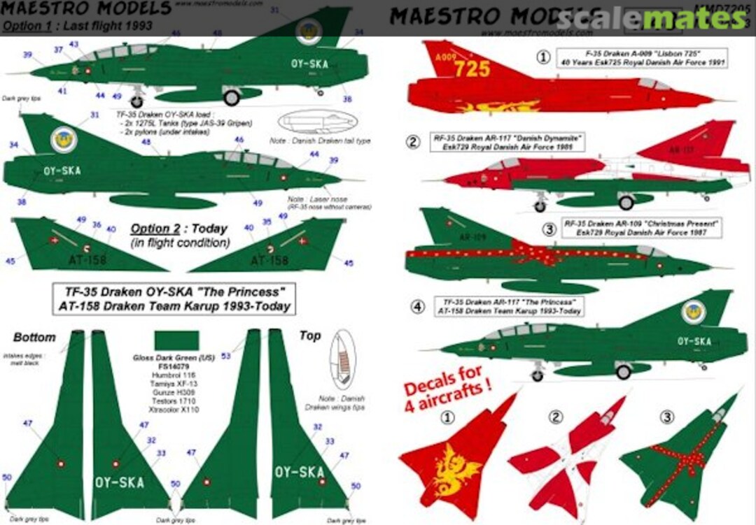 Boxart Saab RF-35 Draken MMD7205 Maestro Models