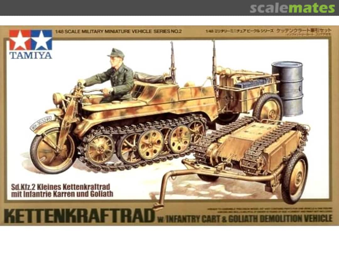 Boxart German Kettenkraftrad w/Infantry Cart & Goliath Demolition Vehicle 32502 Tamiya