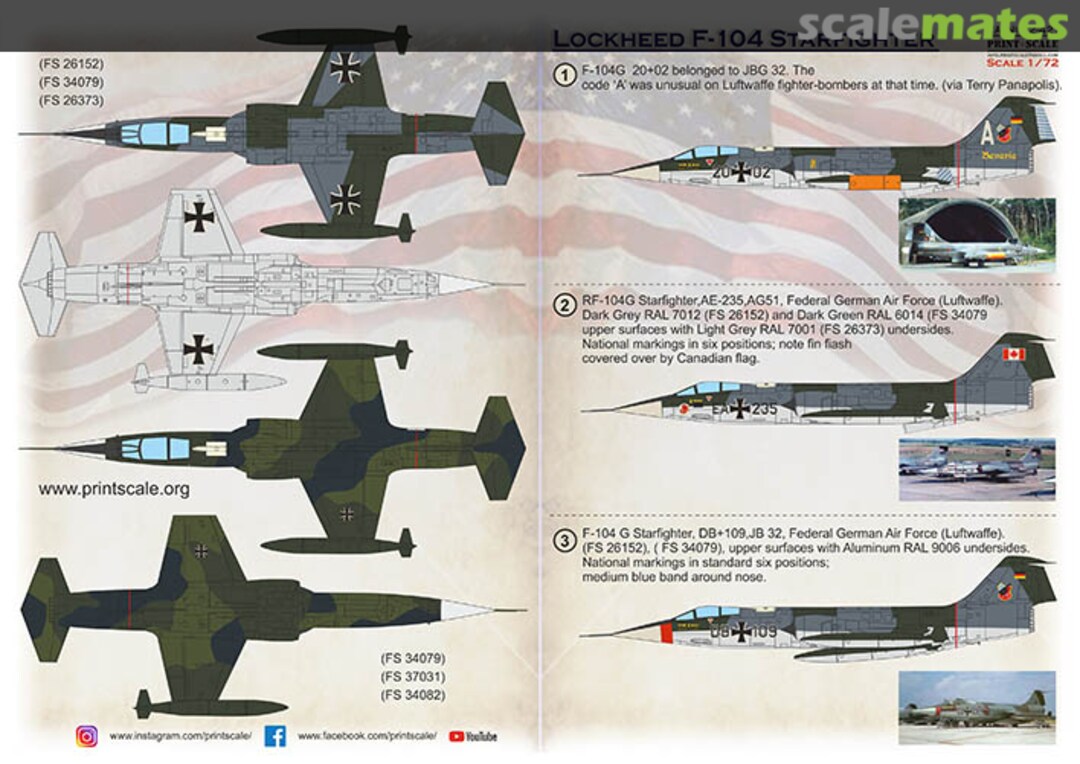 Boxart Lockheed F-104 Starfighter 72-421 Print Scale