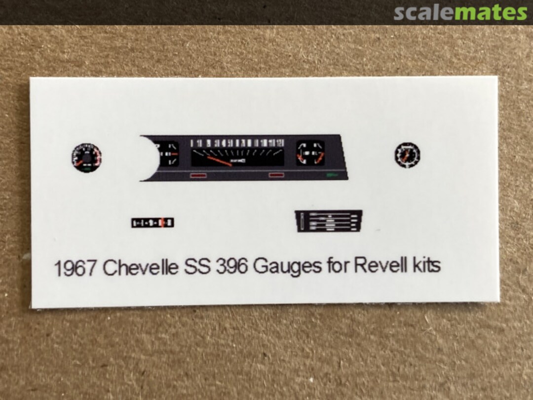 Boxart 1967 CHEVELLE SS 396 GAUGE FACES  Best Model Car Parts