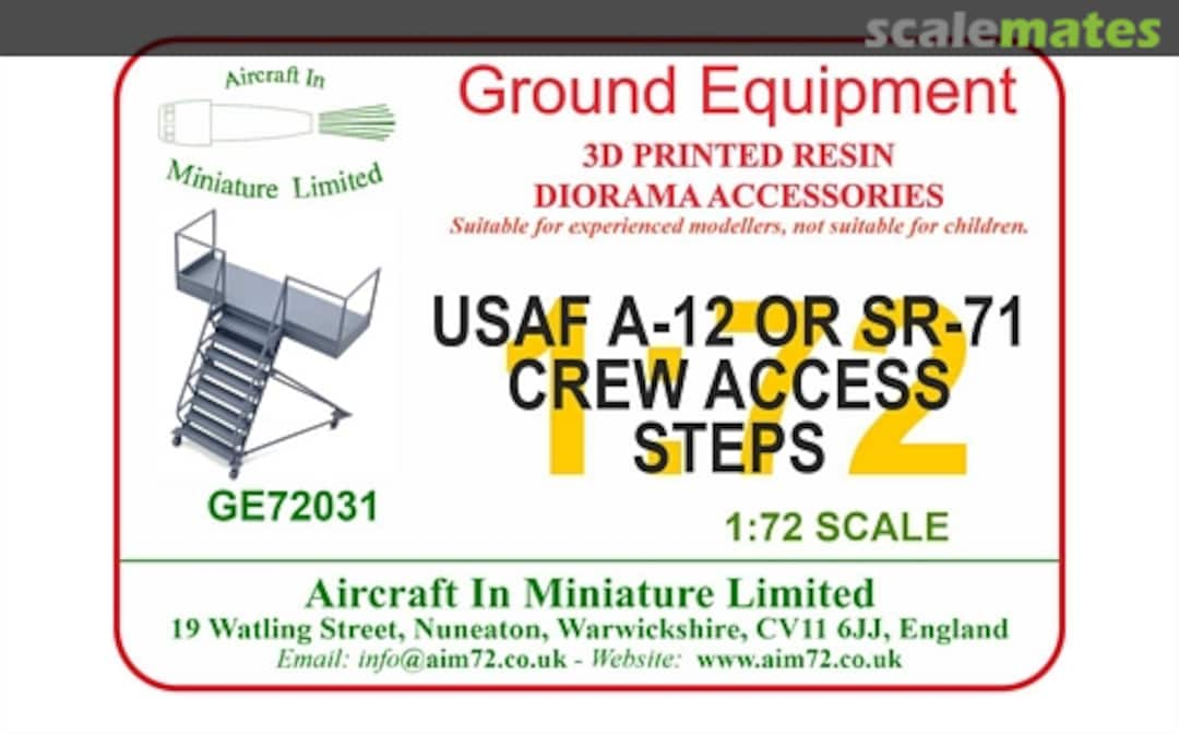 Boxart USAF A-12 or SR-71 Crew Access Steps GE72031 Aircraft In Miniature Ltd