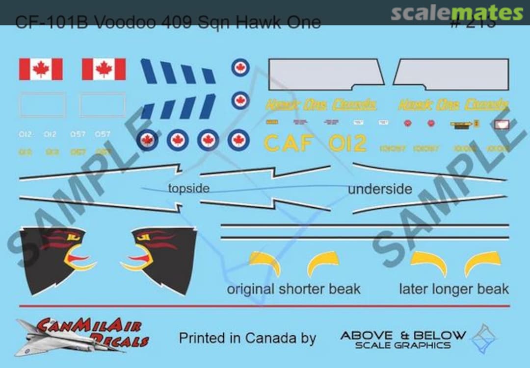 Boxart McDonnell CF-101B Voodoo 213 Above & Below Graphics