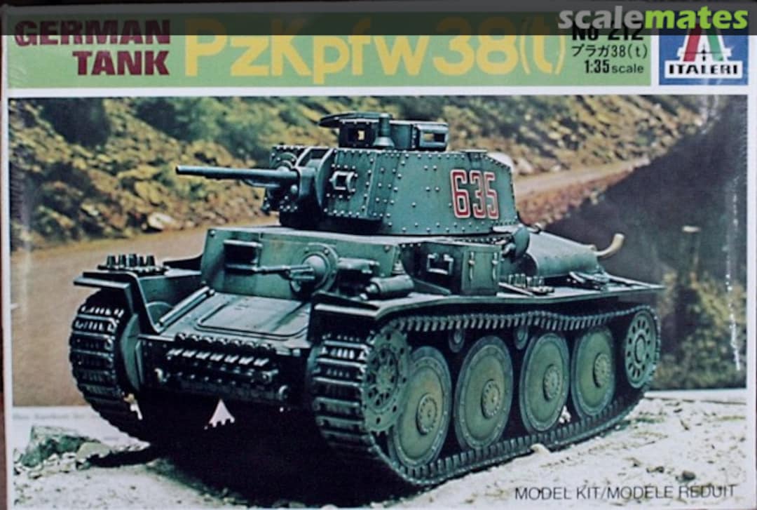 Boxart PzKpfw 38(t) 212 Italeri