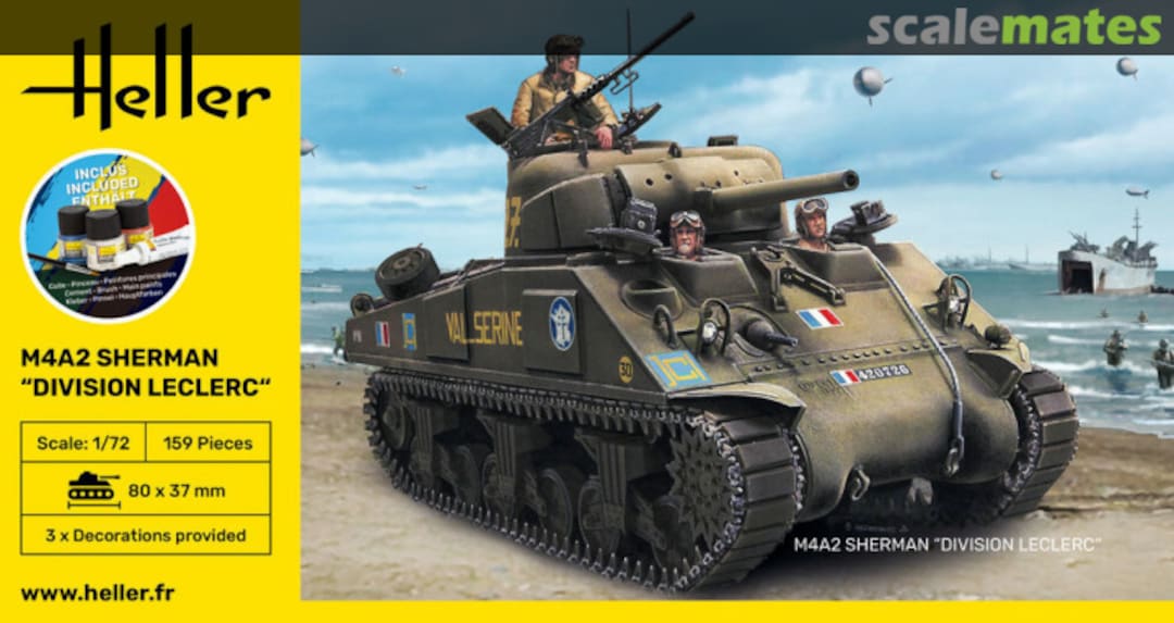 Boxart M4A2 Sherman "Division Leclerc" 56894 Heller