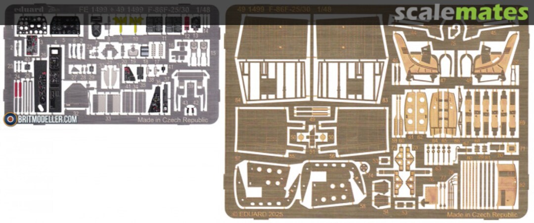 Boxart F-86F-25/30 detail set 491499 Eduard