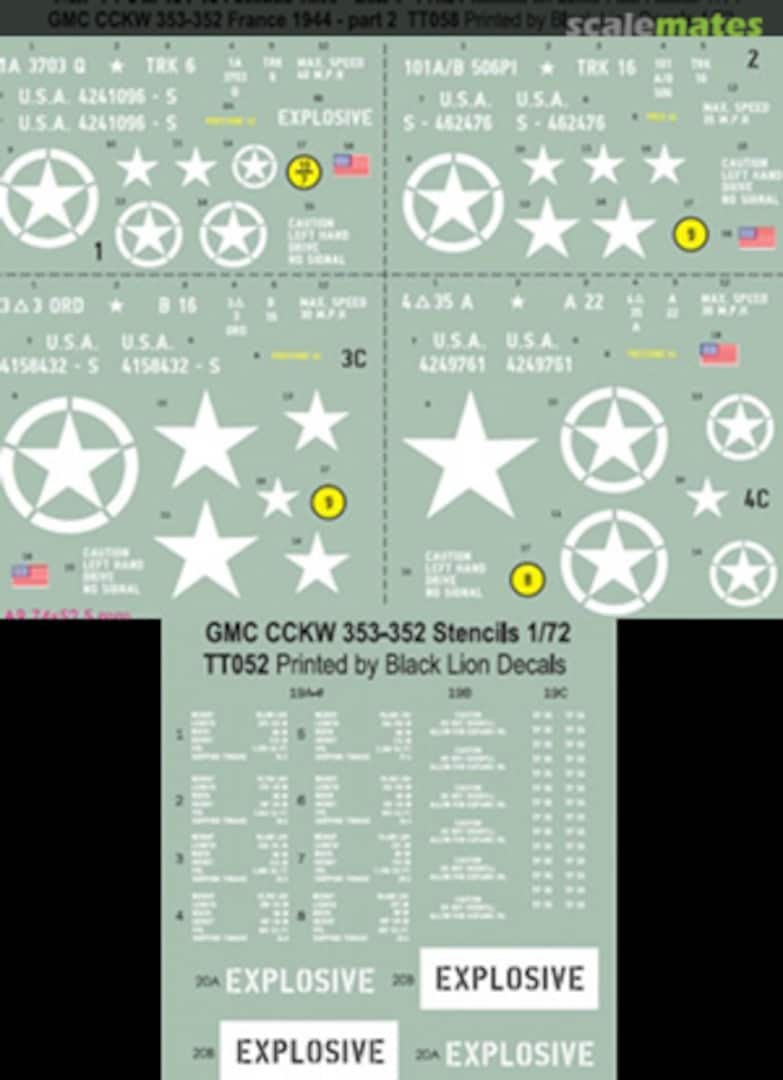 Boxart GMC CCKW 353-352 France 1944 - part 2 TT058 Tracks & Troops