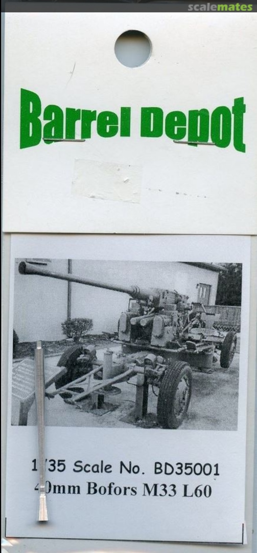 Boxart 40mm Bofors M33 L60 BD35001 Barrel Depot