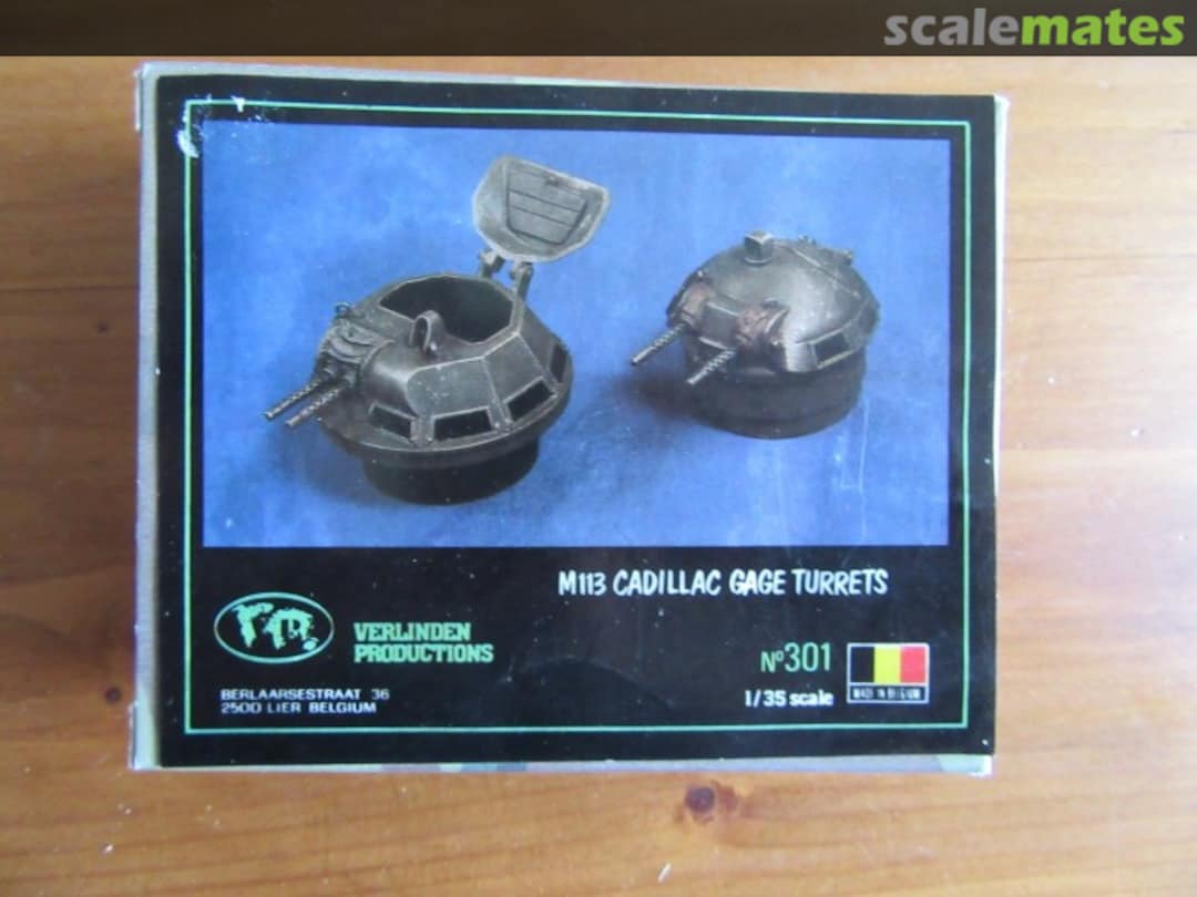 Boxart M113 Cadillac Gage Turrets 301 Verlinden Productions