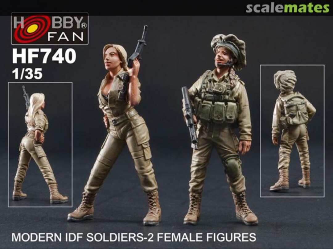 Boxart Modern IDF Soldiers - 2 Female Figures HF740 Hobby Fan