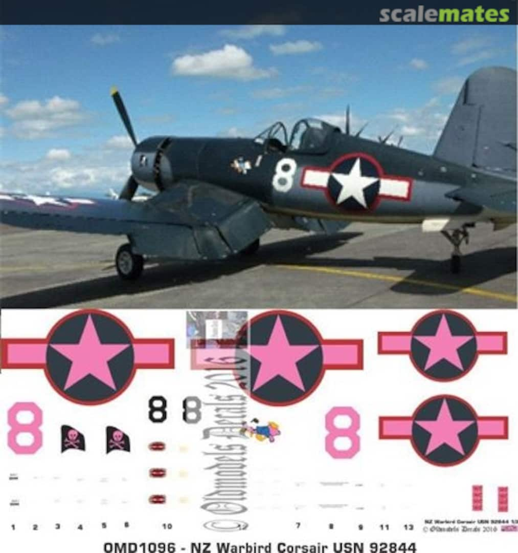 Boxart Warbird - USN Corsair 92844 OMD1096 Oldmodels Decals