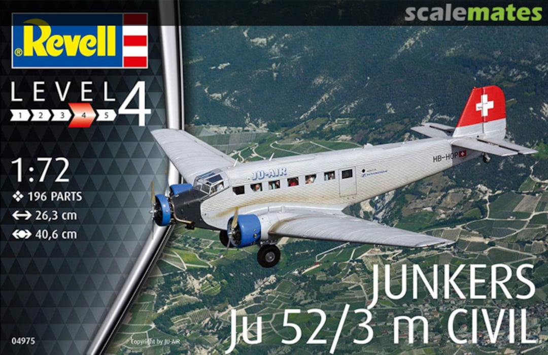 Boxart Junkers Ju 52/3 m Civil 04975 Revell