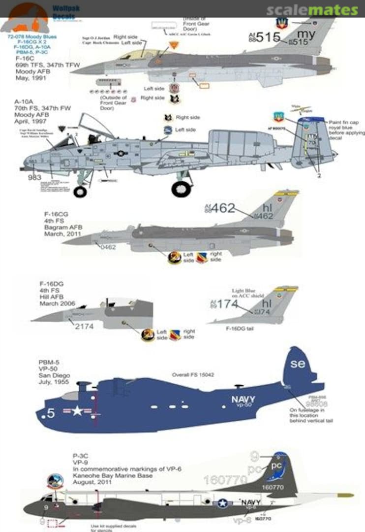 Boxart Moody Blues 72-078 Wolfpak Decals