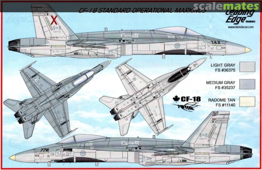 Boxart CF-18 Standard Operational Markings 48.87 Leading Edge