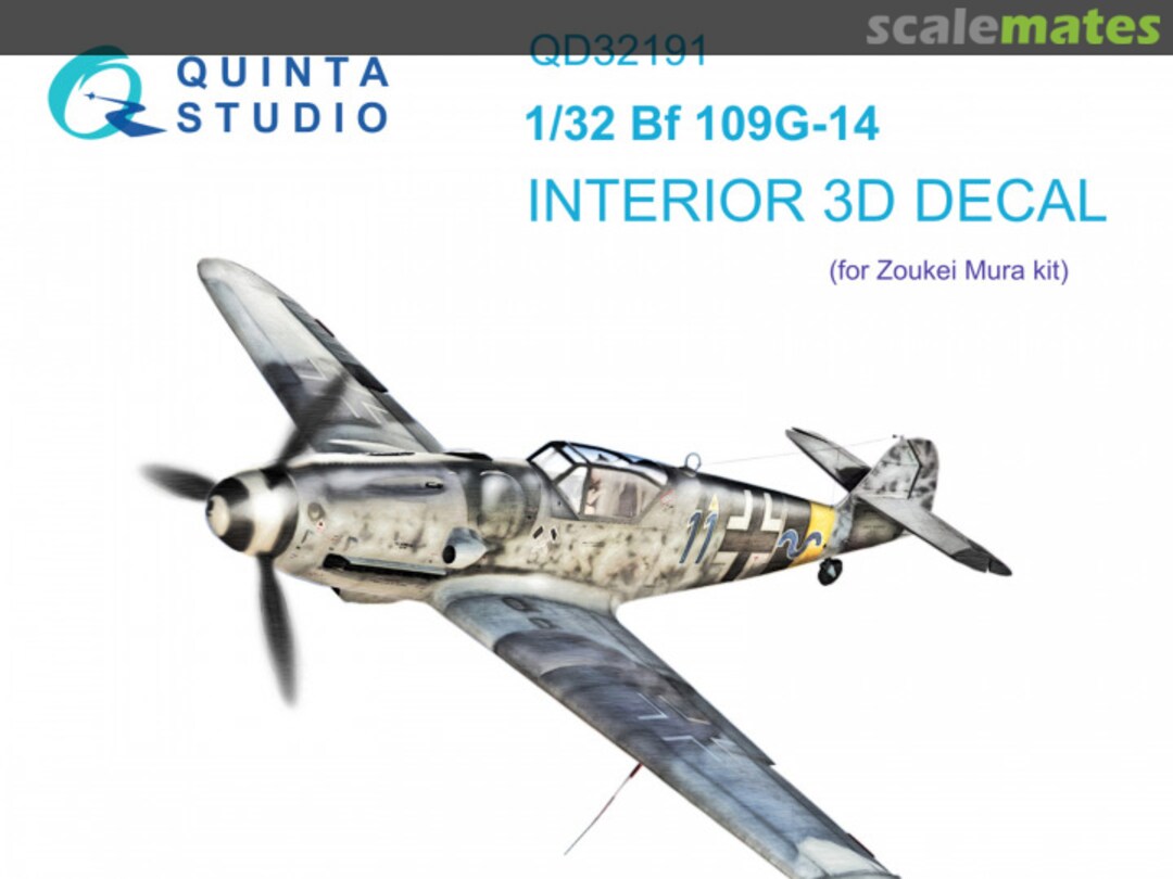 Boxart Bf 109G-14 interior 3D decals QD32191 Quinta Studio