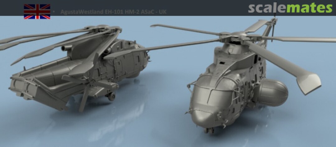 Boxart AgustaWestland EH-101 HM2 ASaC unfolded blades - 3D printed (2 helicopters) 3D700272DEP L'Arsenal