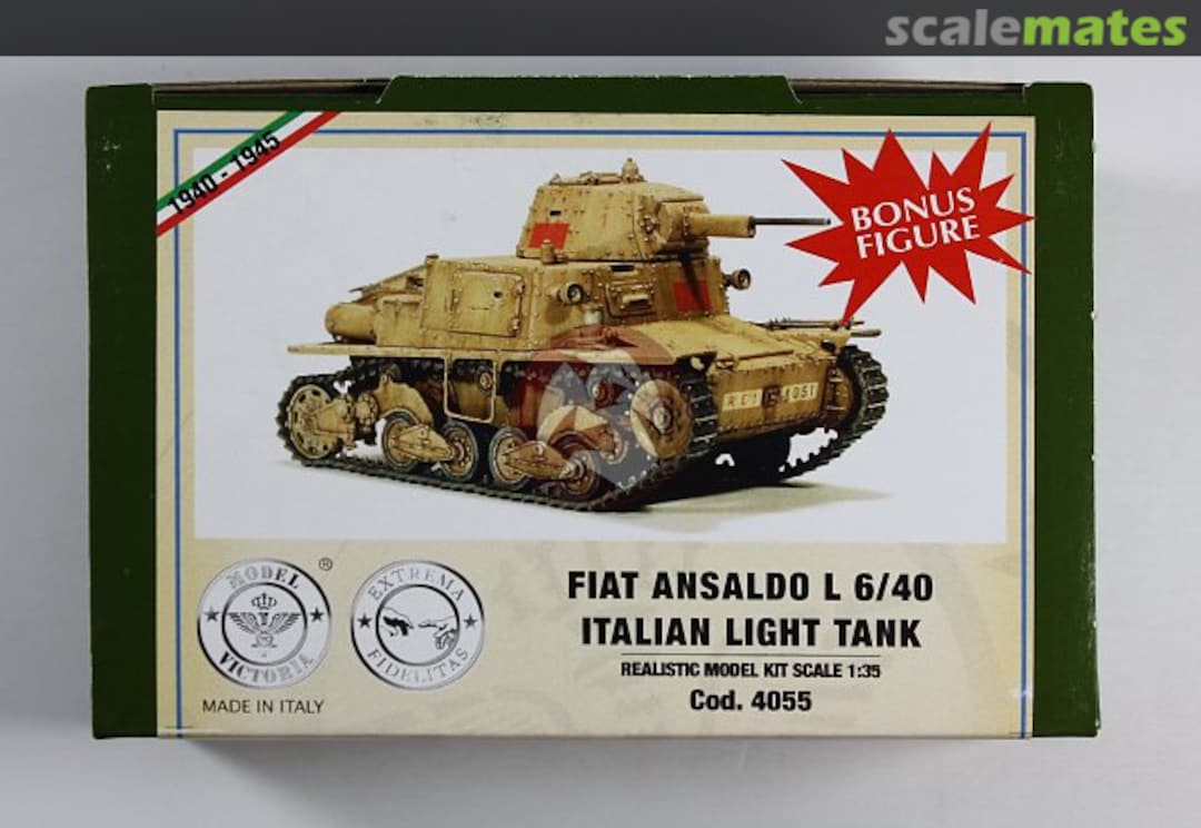 Boxart Fiat-Ansaldo L6/40 Italian Light Tank 4055 Model Victoria