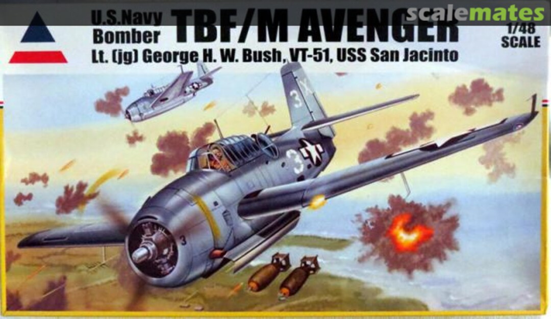 Boxart TBF/M Avenger Lt. (jg) George H. W. Bush, VT-51, USS San Jacinto 480120 Accurate Miniatures