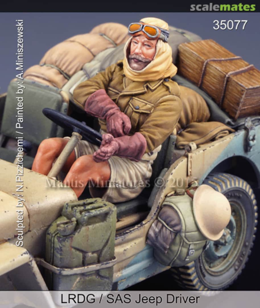 Boxart LRDG/SAS Jeep Driver 35077 Mantis Miniatures