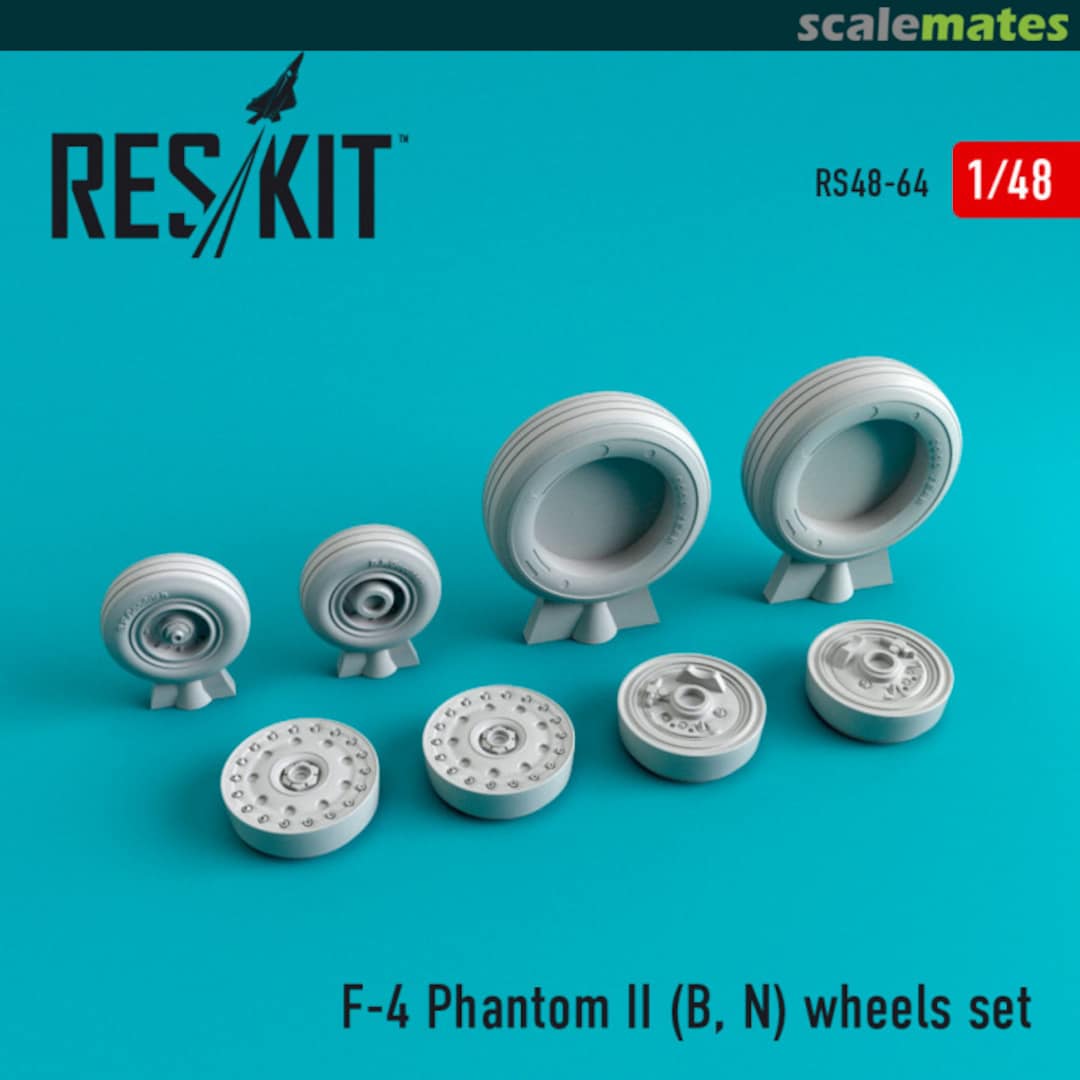 Boxart F-4 Phantom II (F4-B, F4-N) wheels set RS48-0064 ResKit