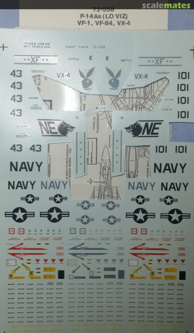 Boxart F-14A's Low Vis 72-558 SuperScale International