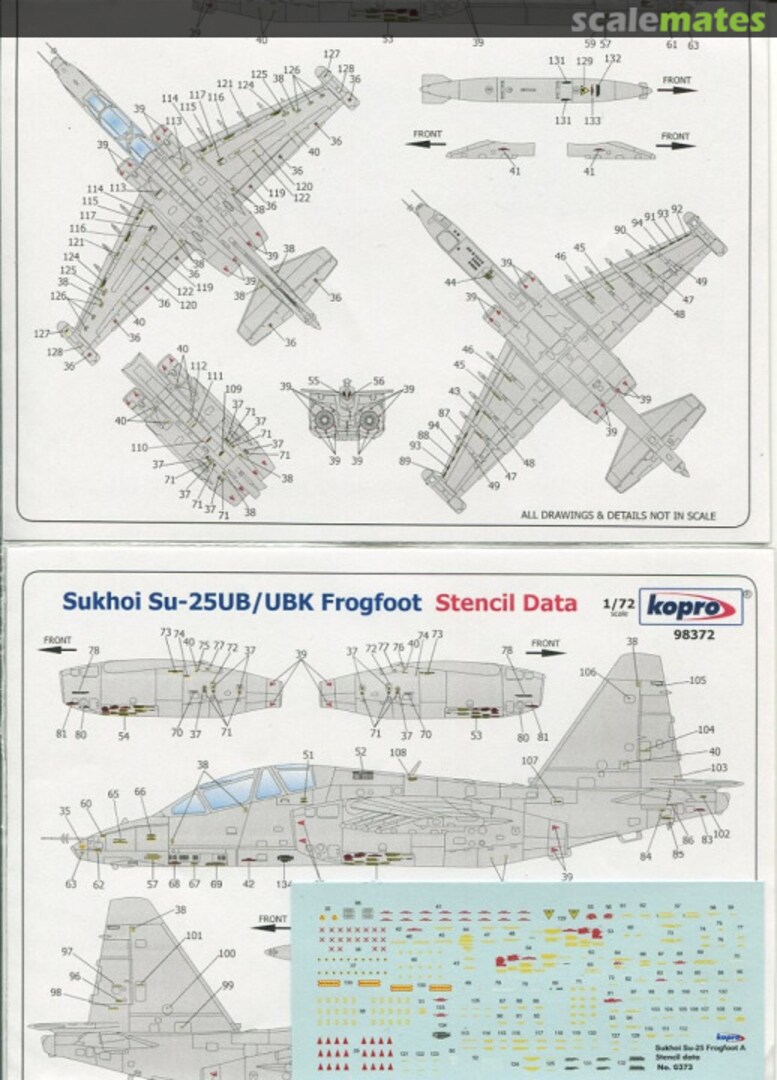 Boxart SU-25UB/UBK Frogfoot Stencil Data 98372 Kopro