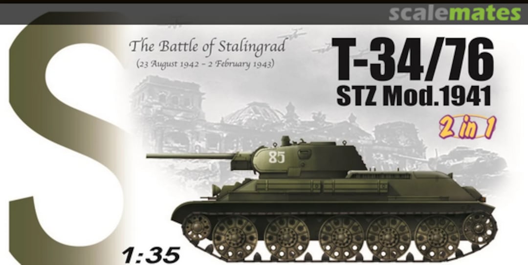 Boxart T-34/76 Model 1941 (2 in 1) 6448 Dragon