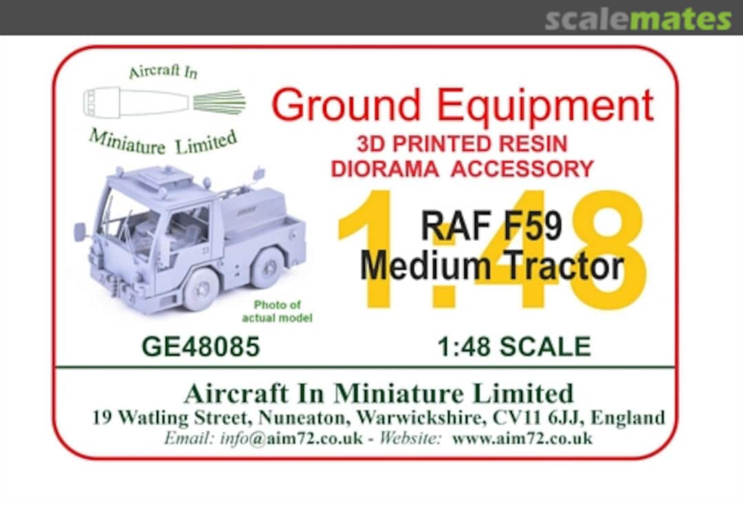 Boxart RAF F59 Medium Tractor GE48085 Aircraft In Miniature Ltd