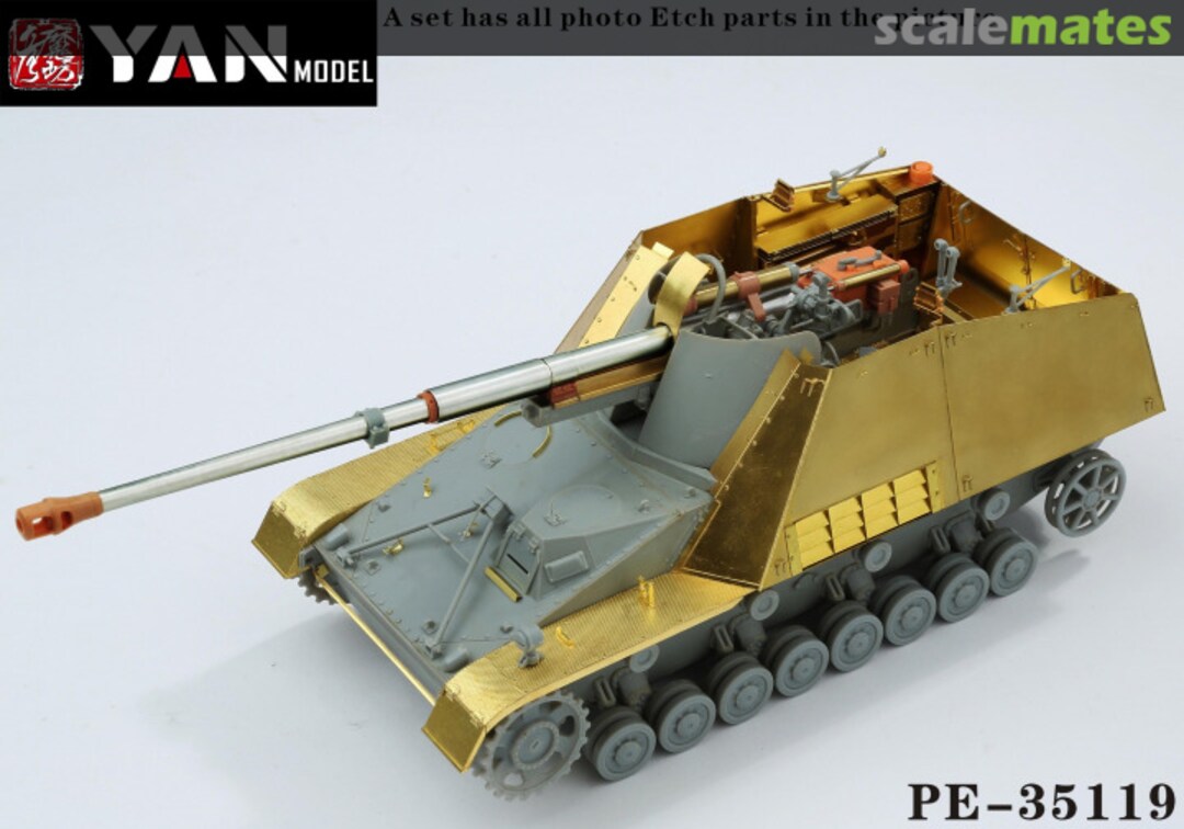 Boxart Sd.Kfz. 164 "Nashorn" Detail set PE-35119 Yan Model