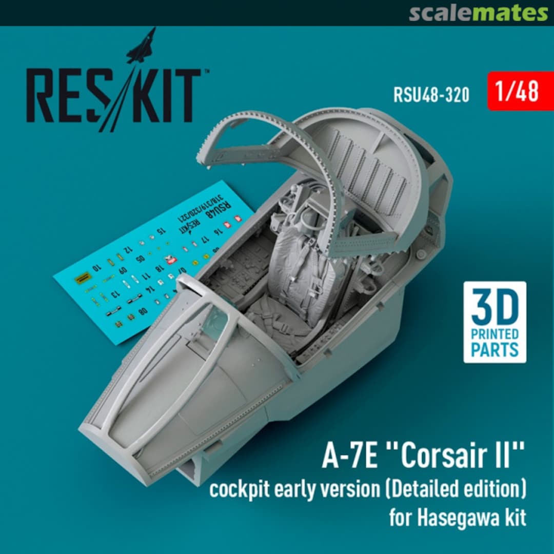 Boxart A-7E Corsair II cockpit early version (Detailed edition) (3D Printed) RSU48-0320 ResKit