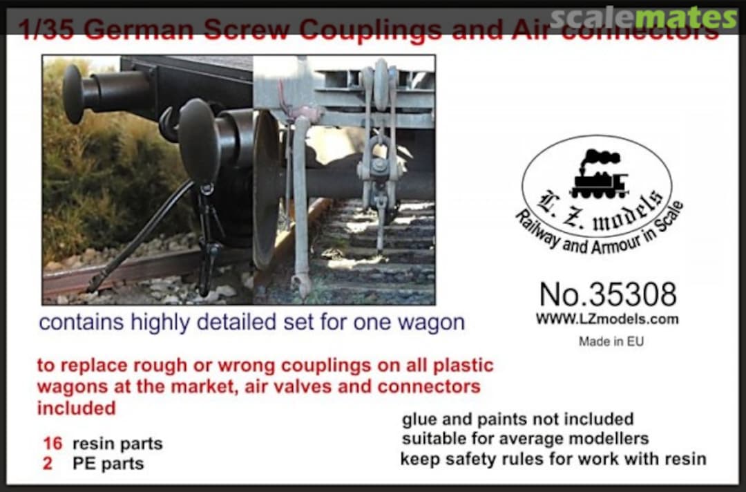 Boxart Wagon couplings 35308 L.Z. Models