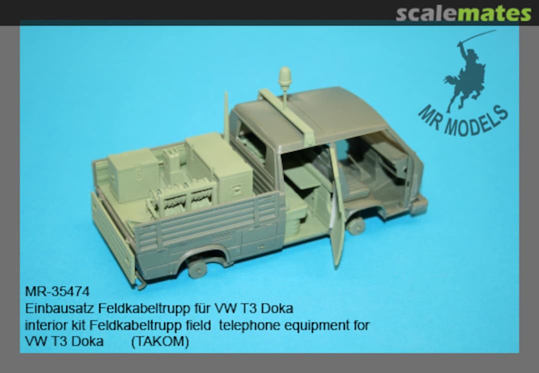 Boxart interior kit Feldkabeltrupp field telephone equipment for VW T3 Doka with canvas hood (TAKOM) MR-35474 MR Modellbau