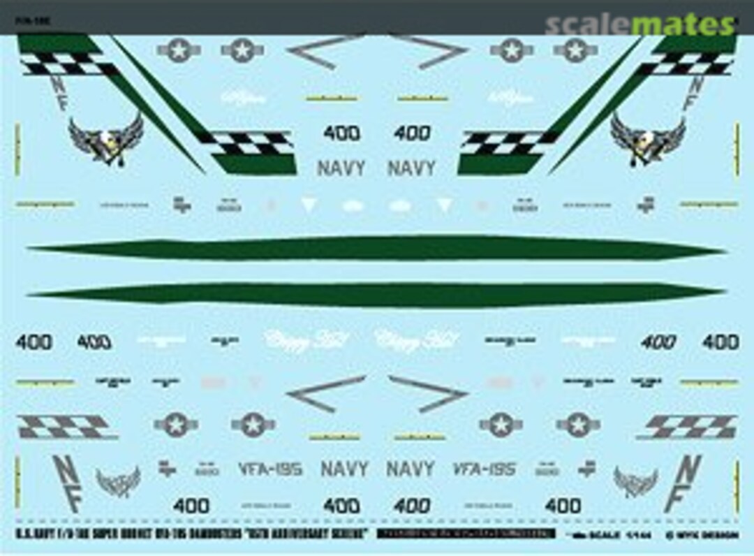 Boxart USN F/A-18E VFA-195 Dambusters [65th Anniversary Paint] A-454 MYK Design