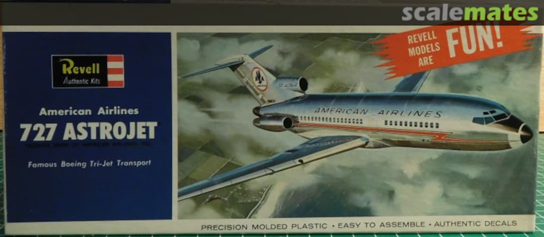 Boxart American Airlines 727 Astrojet H-245:100 Revell