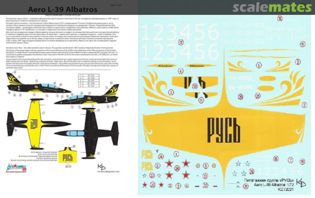 Boxart Albatros Aero L-39 KD72021 Klastr Decol