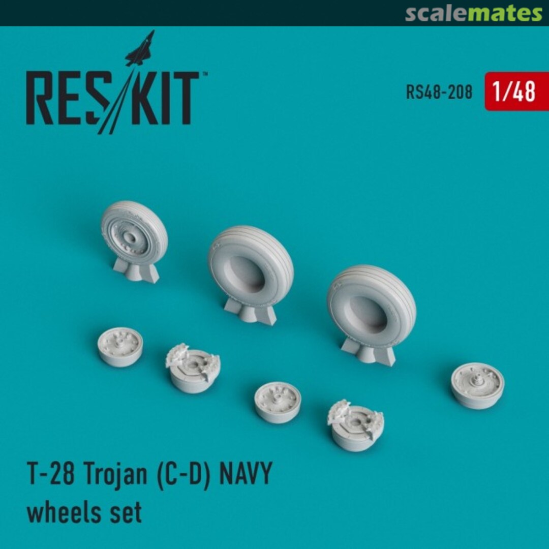 Boxart T-28C/D wheels set RS48-0208 ResKit