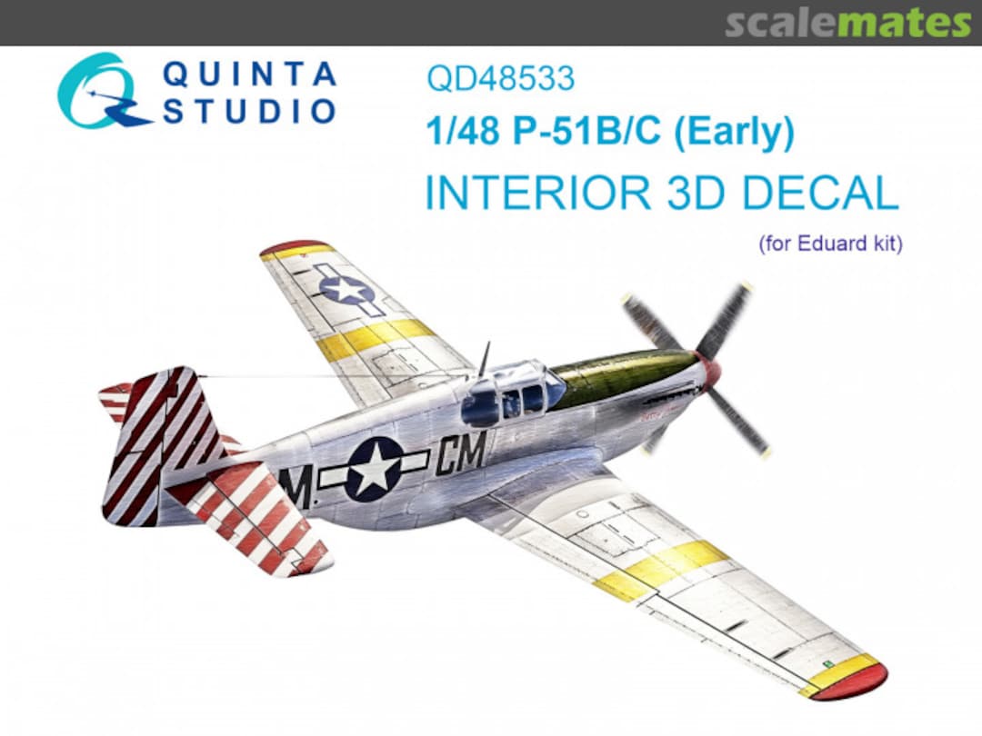 Boxart P-51B/C Mustang (Early) interior 3D decals QD48533 Quinta Studio